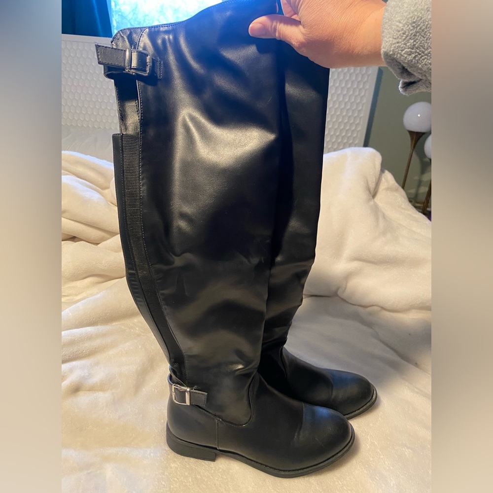 LAST CHANCE Black over the knee boots - Picture 1 of 5